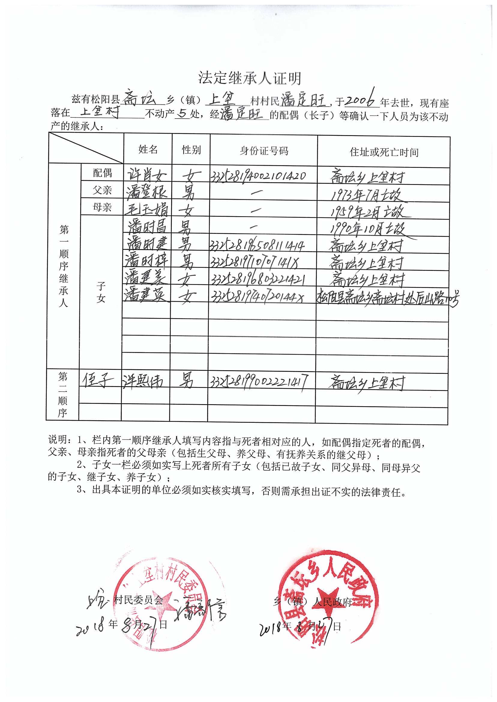 繼承公證需要帶兩個證明和兩個證件